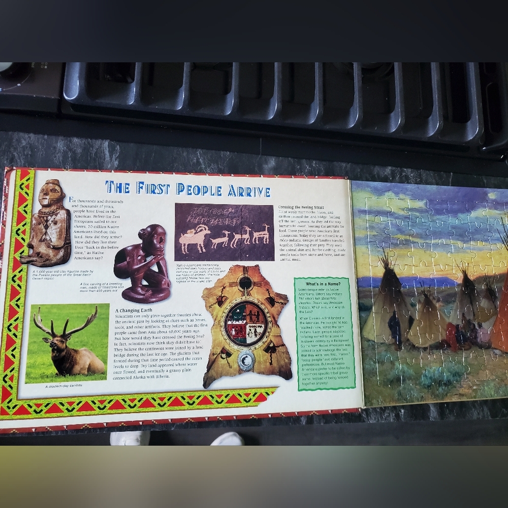 Native Americans Jigsaw Puzzle Book Set Of 4 Puzzles - Picture 2 of 4